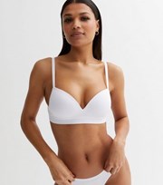 New Look White Moulded Seamless Bra